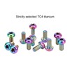 12pcs RISK Bicycle Disc Brake Rotor Bolts M5x10mm T25 Titanium