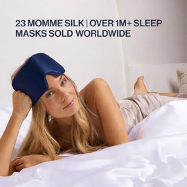 Dore & Rose Máscara para dormir Deep Sleep Mask, bloqueo de luz, 23 momme, seda de morera, ultrasuave, ajustable - Máscara de viaje para dormir para h