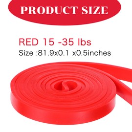 Heclia Resistance Band for Working Out Pull Up Assistance Band Red Fitness Exercise Straps Natural Latex for Workout Body Stretch Powerlifting Physical Therapy & Training Power Flexibility Training