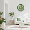 TAHEAT Wall Clock, Silent Green & Gold Unusual Modern Decorative