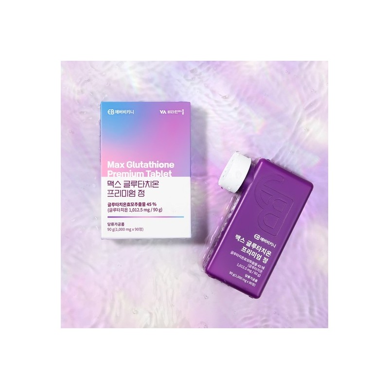 Everbikini Max Glutathione Premium Tablets, 2 boxes, total 180 tablets / 에버비키니 맥스 글루타치온 프리미엄 정 2박스 총180정