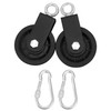 QWORK® 2 x 90 mm pulley with swing strap, carabiner