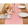 MAIBAOTA Pink Waterproof Table Runner Farmhouse Rustic Seasonal Table Runners