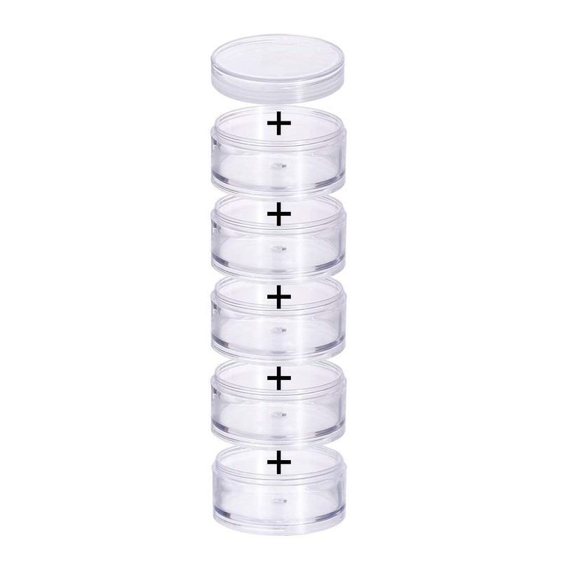 BENECREAT Mixed Size Stackable Plastic Bead Storage Containers 4 Column(5