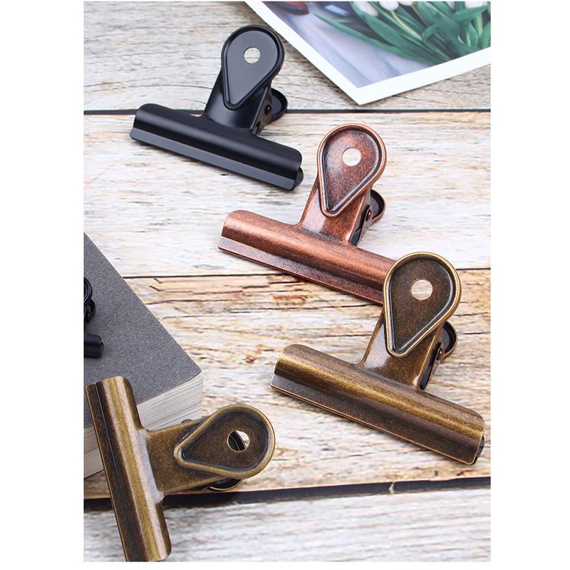 Zittop 4 Pack Metal Binder Clips, Invoice Bill Clip Utility