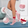 Toetally Cute Pilates Socks with Grips for Women Ruffle Cuff