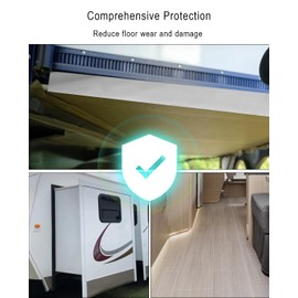 Qnbes Stainless Steel RV Slide Out Ski Kit, Upgraded RV Floor Protector Saver Corner Edge, Slide Out Stabilizers Prevent Sticking/Catching