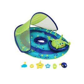 SwimWays Inflatable Baby Spring Pool Float Activity Center with Canopy, Octopus