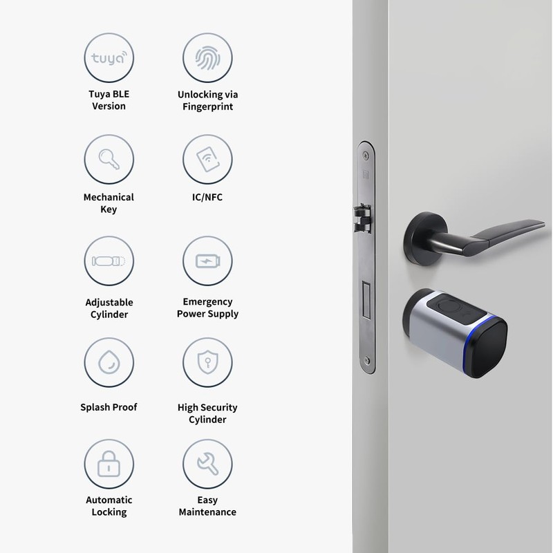 Intelligent Door Locks Fingerprint IC Card Key Cell Phone Application