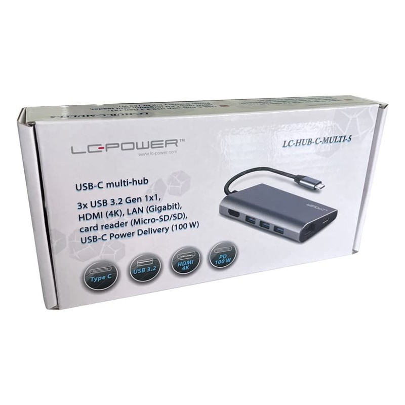LC-POWER LC-HUB-C-Multi-5 interface hub USB 3.2 Gen 1 (3.1 Gen