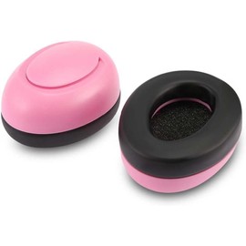 TOTMOX 1 Pair Car Baby Earmuffs, Noise-cancelling Ear Muffs Baby Ear Defenders For Outdoors Cinemas Parks Bus Airplane Train Subway Trips, Easy to Use & Flexibly Adjusted, Pink