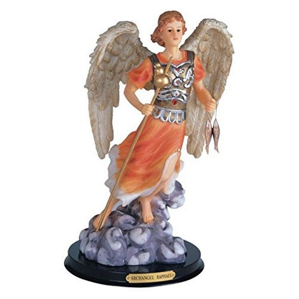 StealStreet SS-G-312.55 Archangel Raphael Holy Figurine Religious Decoration Decor, 12"