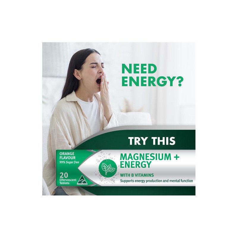 Nature's Own Magnesium + Energy Effervescent 20 Tablets