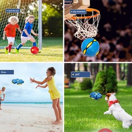 UFO Magic Ball,Portable Glowing Flying Toys Creative Fly Saucer Stomp Magic Balls,Decompression Flying Flat Throw Disc Balls Toy for Childrens Outdoor Sports Kids Gift