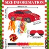 4 Pcs 15.7 Inch Race Car Piñata with Pull Strings,