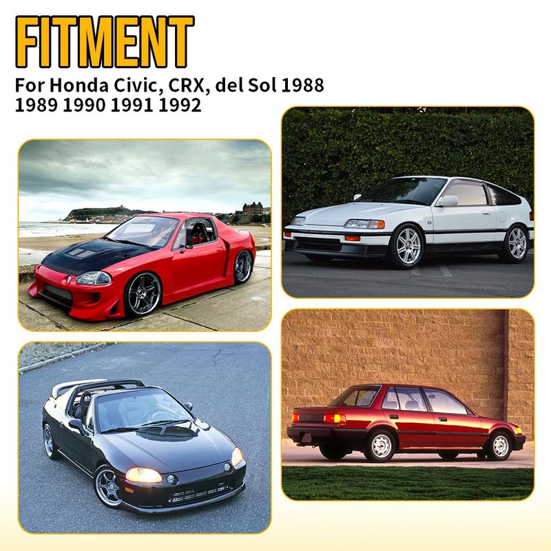 AUTOVIC Rear Disc Brake Conversion Brackets for 1988-1992 Honda Civic