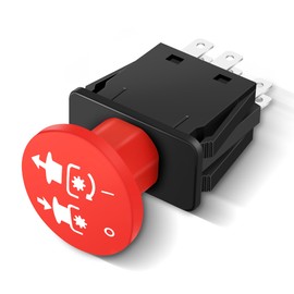 Hohean PTO Switch Lawn Mower Clutches 10 Amp Upgrade Blade Clutch Switch Parts Compatible with Bad Boy Mowers ZT Elite MZ & ZT Rebel Rogue Renegade Outlaw Pup Lightning AOS Extreme Series(Red)