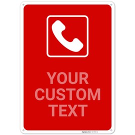 Sigo Signs, Custom Pool Emergency Phone Sign, 10x14 Inches, Rust Free .040 Aluminum, Fade Resistant, Made in USA