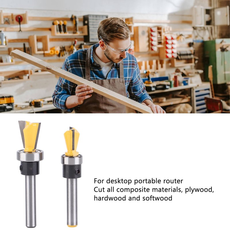 Dovetail Bit Joint Router with Bearing Woodworking Cutter 1/4 Inch