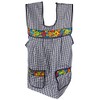 Traditional Mexican apron for women with pockets beautiful flower embroidery One size - Mandiles para mujer mexicanos mandil
