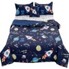 Megamayga Kids Space Comforter Set Twin Size - 6 Pieces
