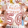 56th Birthday Decorations For Women, Happy Birthday Banners Party Decor