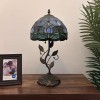 Enjoy Decor Lamps Tiffany Style Table Lamp Blue Stained Glass