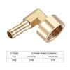 sourcing map Brass Hose Barb Fitting Elbow, 10mm Barbed x