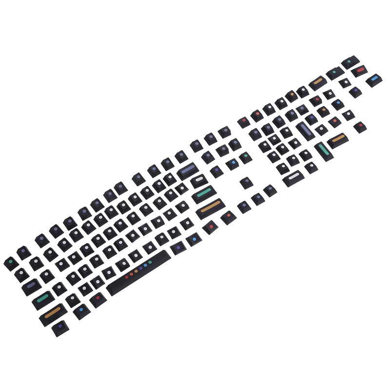Dot Keycap Dye Sublimation Mechanical Keyboard Compatible with 61/64/68/87/96/104/108Black