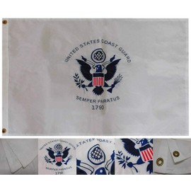 Trade Winds United States US Coast Guard USCG 2x3 2'x3' Premium Quality Heavy Duty Fade Resistant Double Sided Nylon 210D Embroidered Flag Banner Grommets