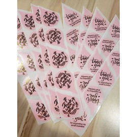 Unbranded 100 Thank you so much and thank you business stickers 1.5 inch