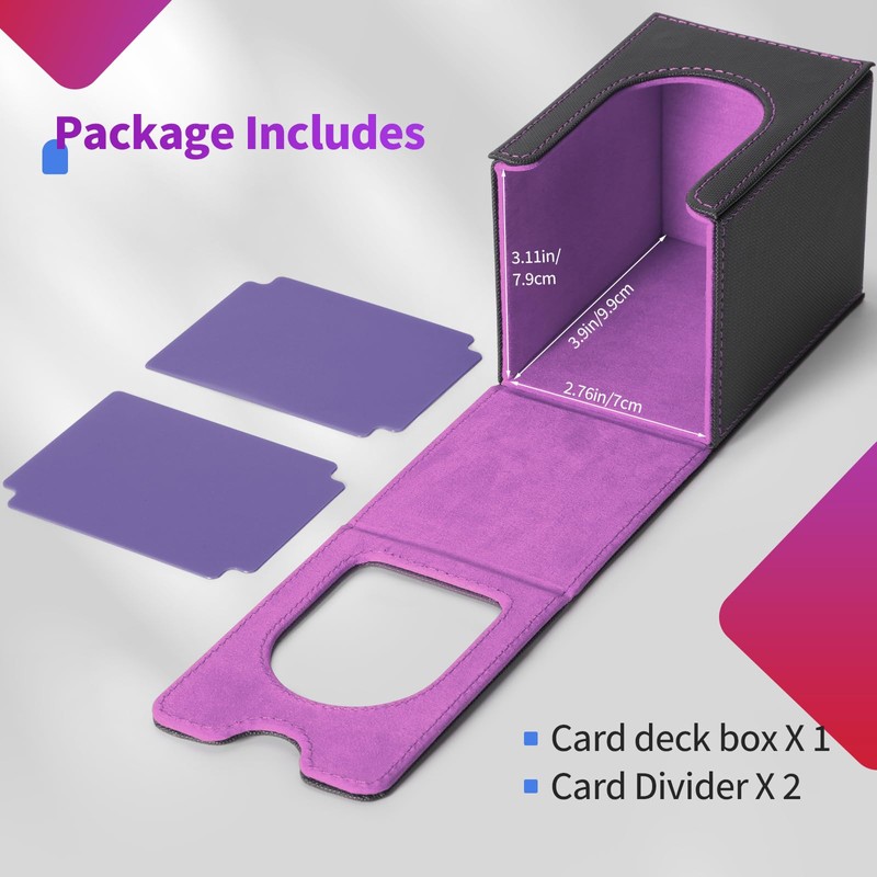 Euqvunn Deck Box con finestra display, contiene fino a 130