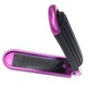 ALAZCO 2 Assorted Colors Folding Hair Brush With Mirror Compact