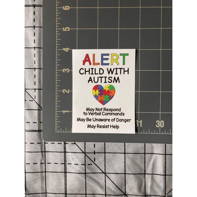 Max Petals ® 🧩 Autism Alert Decals (2-Pack) - 3x4"