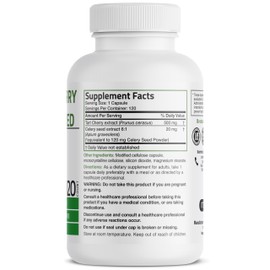 Bronson Bronson Tart Cherry Extract + Celery Seed Capsules - Powerful Uric Acid Cleanse, Joint Mobility Support & Muscle Recovery Supplement - Non GMO Formula, 120 Vegetarian Capsules