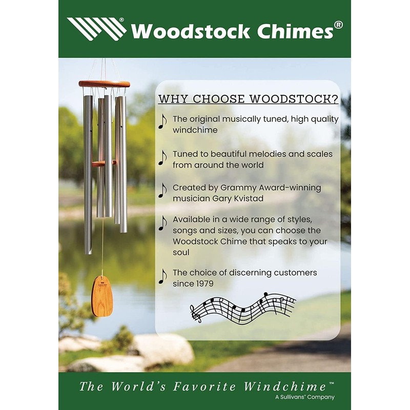 Woodstock Wind Chimes for Outside, Outdoor Decor for Your Patio