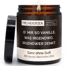 Lustige Deko Duftkerze mit Spruch für Männer & Frauen | Handgemacht aus Sojawachs | In Geschenkbox | Nachhaltiges Gast Geschenk Idee Freundschaft Freund Papa Mann Schwester BFF |Ohne Duft