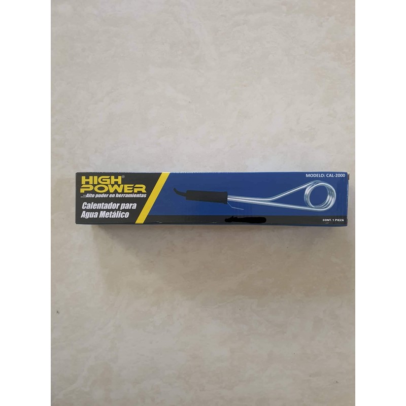 Calentador de inmersión para agua. Calentador metálico. Marca: HIGH POWER
