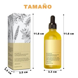 5pzs 60ml Aceite Vegano Natural Para Crecimiento De Cabello