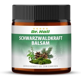 Dr. Hall Schwarzwald-Kraftbalsam, Natürlicher Kräuterbalsam mit ätherischen Ölen, entspannende Hautpflege und Aromatherapie, 180 ml