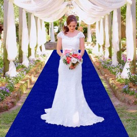 MODFUNS Aisle Runners for Weddings for Outdoor Wedding Royal Blue Velvet Aisle Runner Rug 4x20FT Carpet Runner for Party Romantic Wedding Runner Aisle Indoor Outdoor Beach Carpet Rug for Reception
