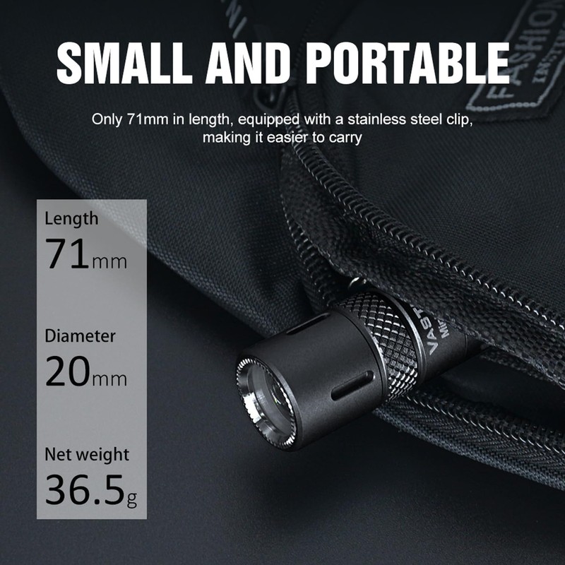 Vastlite Minima Bow Rechargeable LEP Flashlight 280 Lumens,750 Meters Range,3