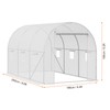 Happybuy 9.6x6.4x6.2 ft Walk-in Tunnel Greenhouse, Hoop House Plant Hot