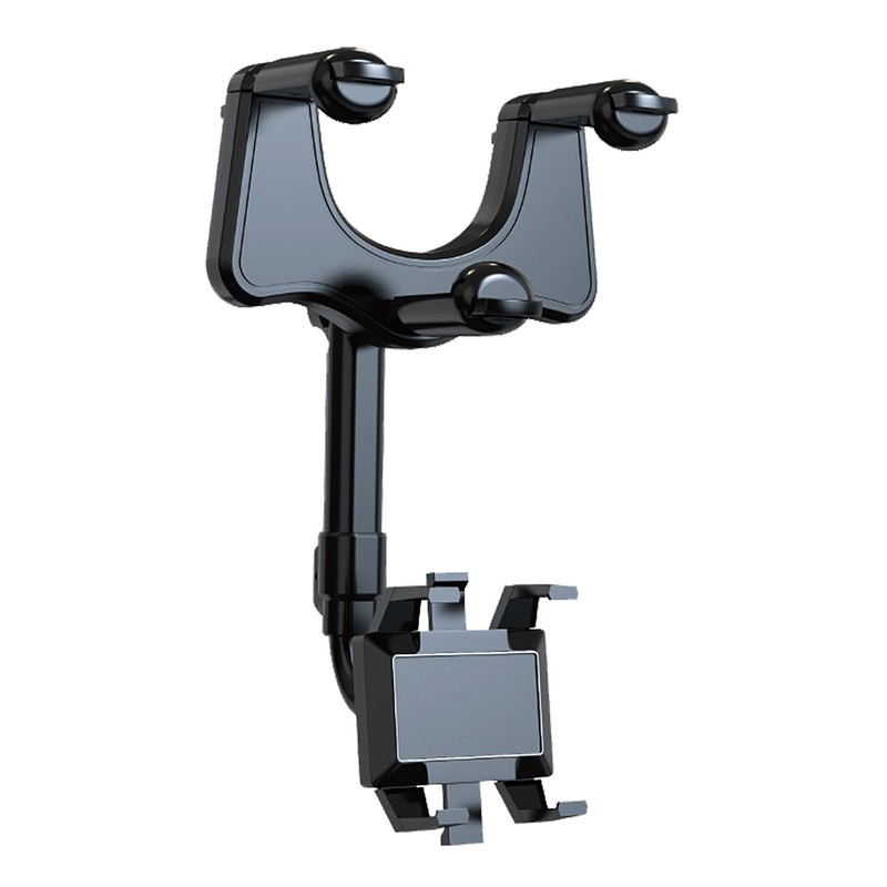 Car Rearview Mirror Phone Mount 360 Degree Rotation Cell Phone