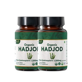 ORGANIC SPREE HADJOD - CISSUS 240 Tablets | Cissus Quadrangularis (Hadjod) | 2400mg per Serving | Organic and Natural | Vegan and USDA Certified 120tab - Pack of 2