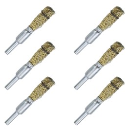 GeneX Wire Brush, Electric Drill, Round Axle, Copper Wire, Polishing Brush, Rust Removal, Paint Stripping, Rust Removal, Hexagonal Shank, Stainless Steel, 6 Pieces