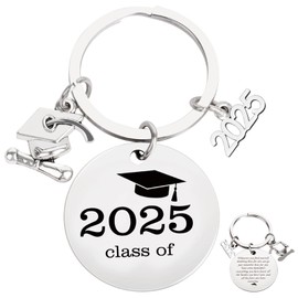 Lemicin Graduation Keyring Gifts Presents - Graduation Gifts for Her Him Class of 2025 Gifts for Daughter Son School Leavers