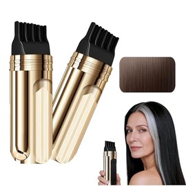Retocador de Raíces Coreano, Marrón Barra Cubre Canas con Peine 2 en 1, Tinte Temporal para Cabello Mujer y Hombre, Touch Up Portátil para Retoques Rá