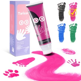 Taricor 75ml Baby Handprint Kit, Footprint Paint Set with Sponge Attachment, Non Toxic Pet Paw Print for Dogs Cats, Baby Handprint for Newborns Gift,Stamp Kids, Family Keepsake