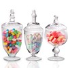 Candy Jars Clear Glass Apothecary Bowls - Set of 3